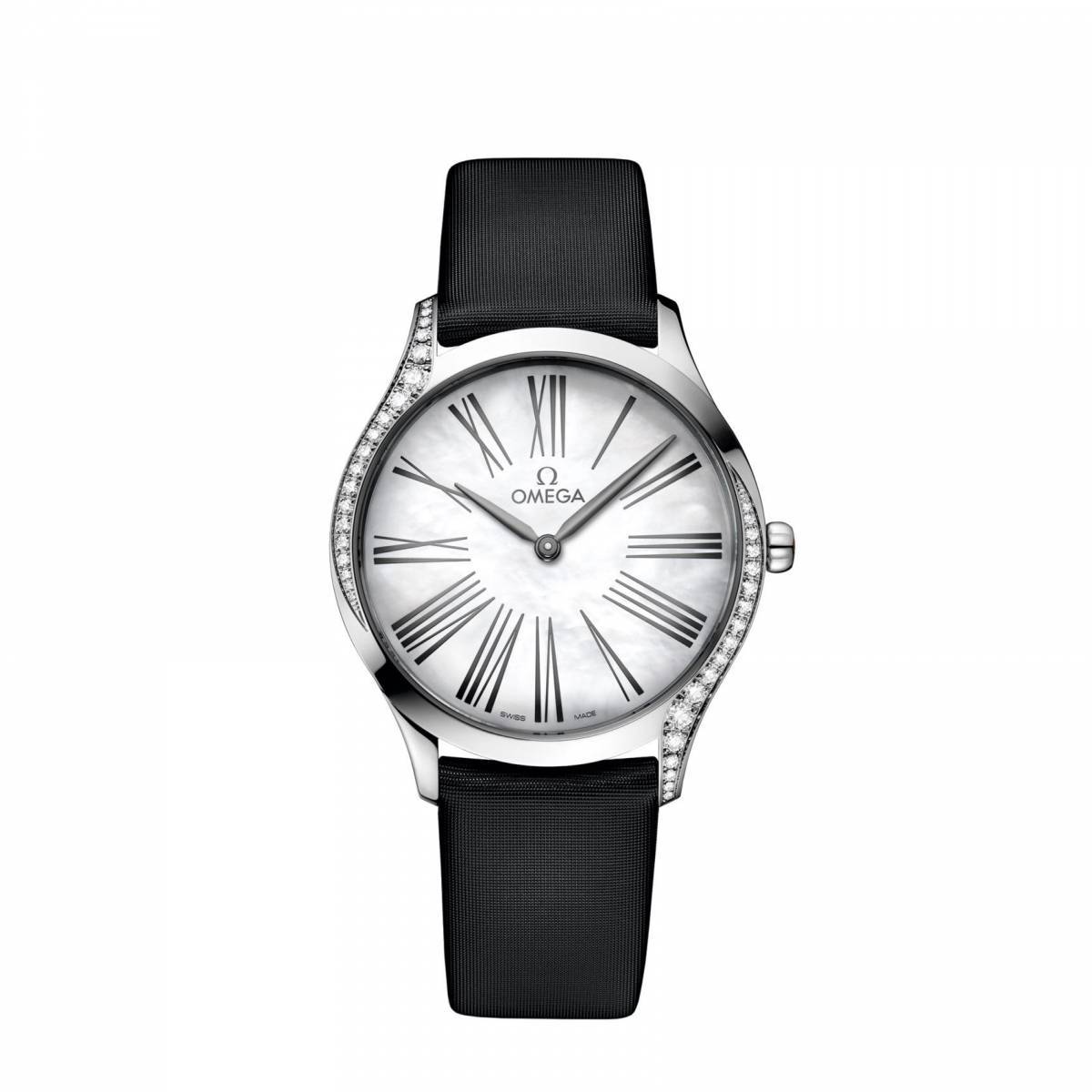 Découvrez la montre OMEGA De Ville Trésor 36mm, bracelet en textile noir