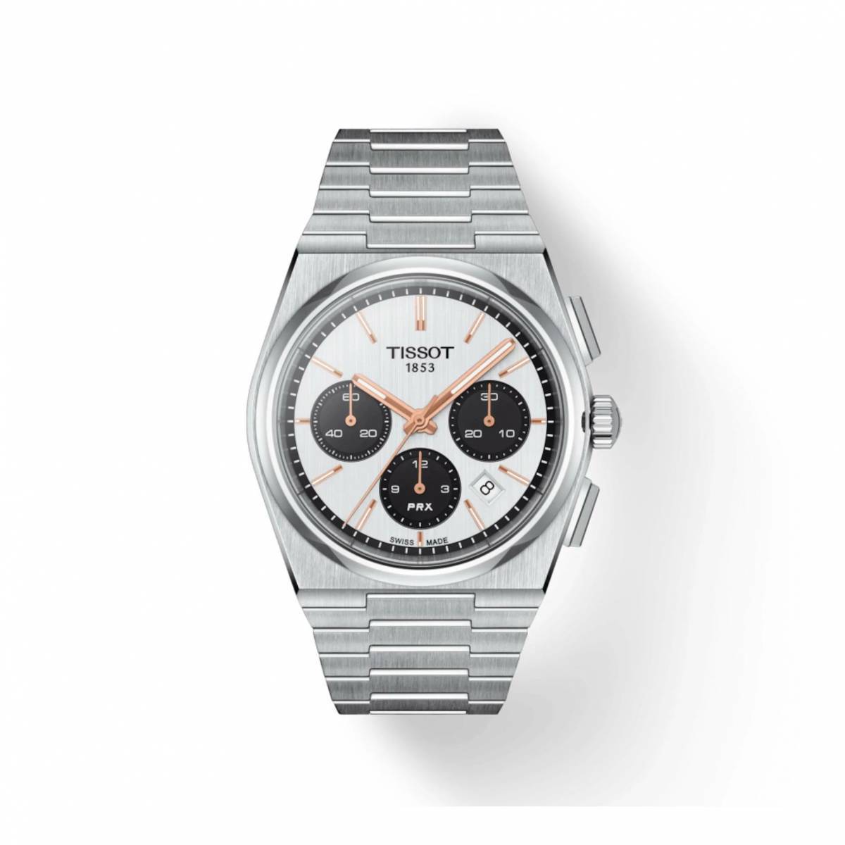 Découvrir la montre Tissot PRX Automatic Chronograph, bracelet acier